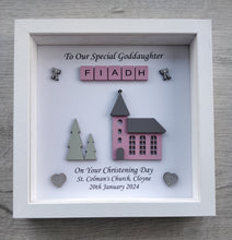 Personalised Christening frame with space for a picture