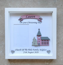 Personalised Christening frame with space for a picture