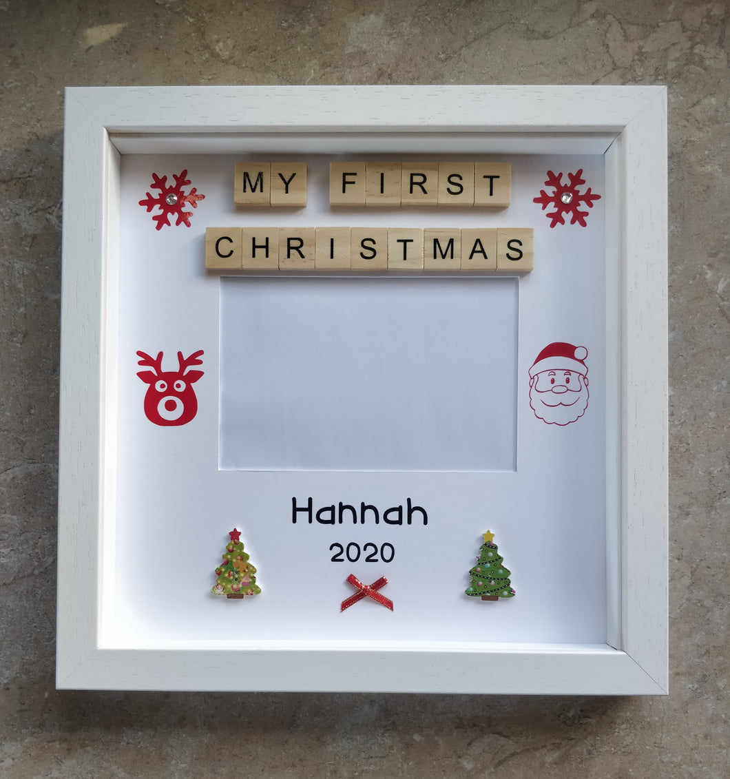 My First Christmas personalised frame