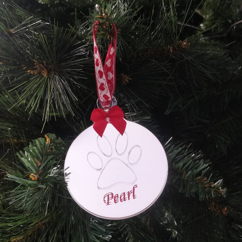 Personalised pet hanging Christmas tree decoration