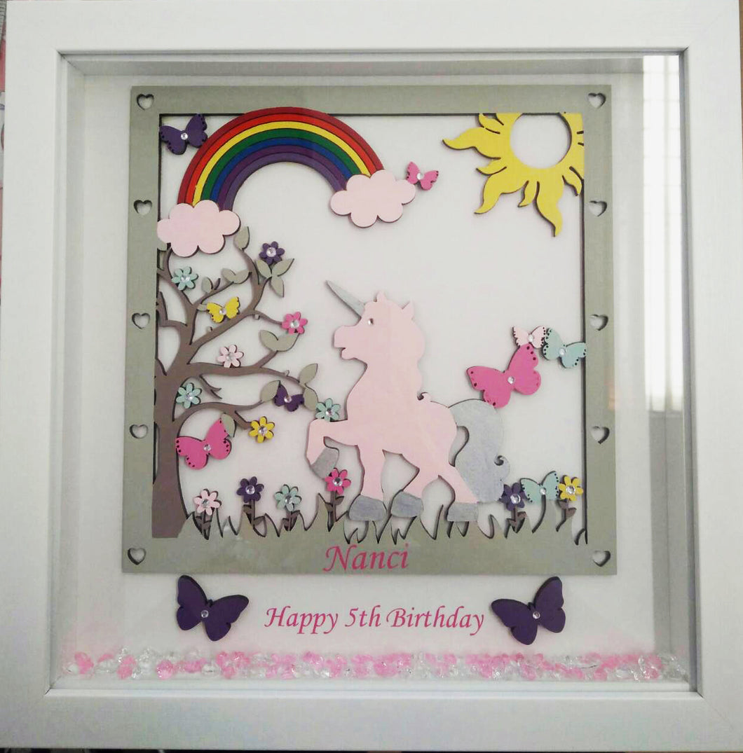 Personalised Unicorn Frame - Birthday
